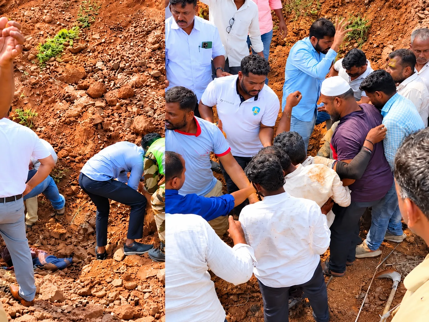 Major Accident at Highway Construction Site in Indapur: 6 Laborers Trapped