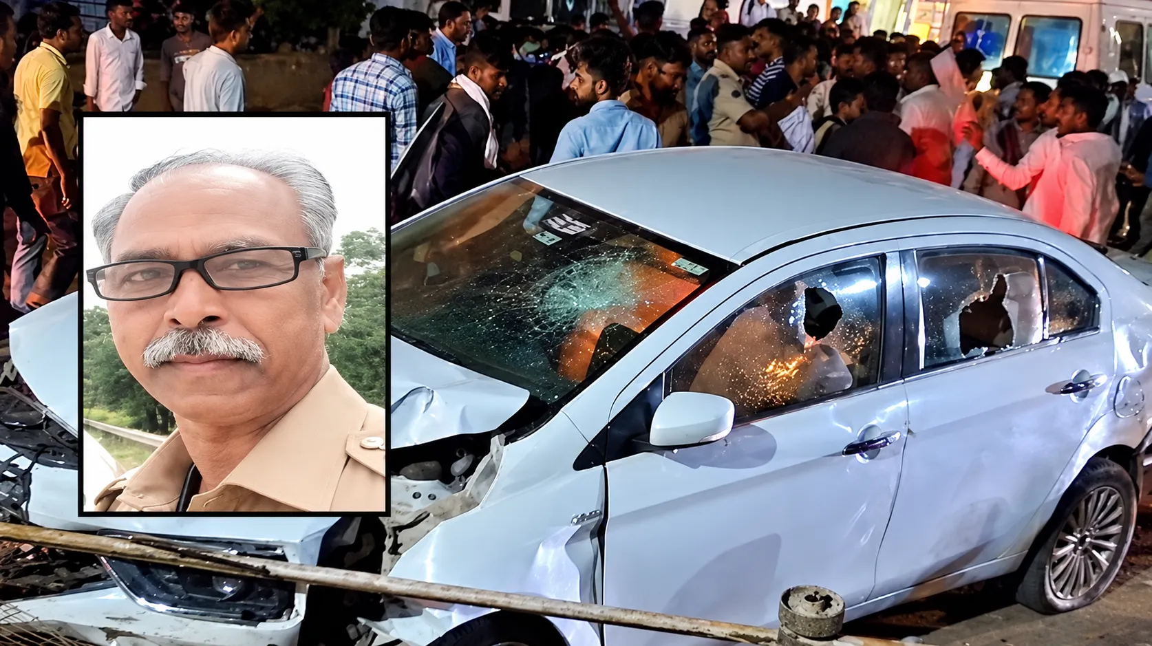 Horrific Accident at Saptashrungi Fort Foothills: Speeding Car Rams Police and Devotees