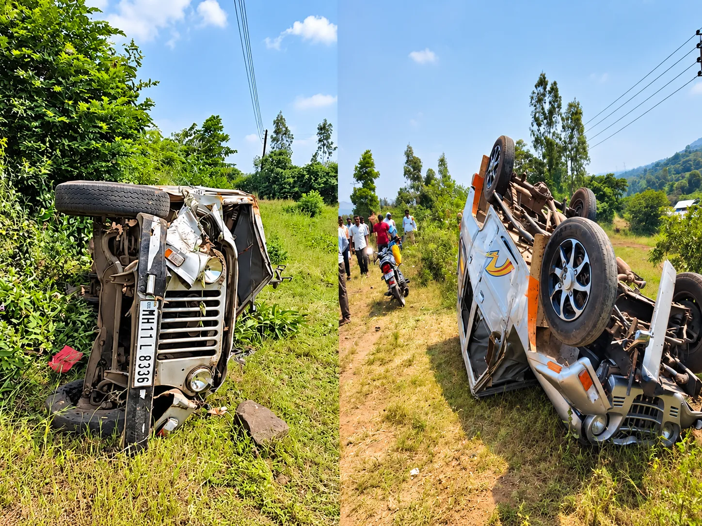 Ten Injured as Jeep Plunges into Gorge and Another