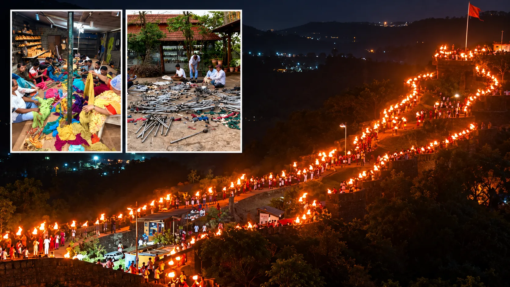 Historic Moment at Pratapgad: Grand 'Mashal Mahotsav' Held with 367