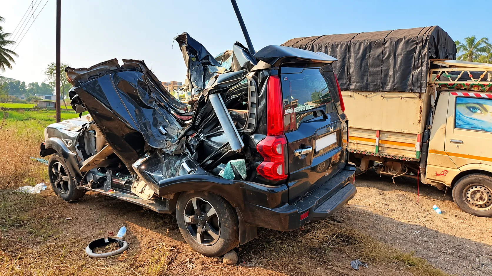 Tragic Accident on Pune-Solapur Highway: